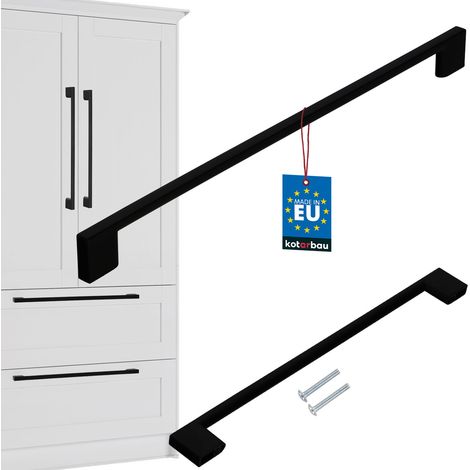Maniglia per mobili da cucina KOTARBAU® Classica Moderna Oblunga Lunga Nero Opaco 358 MM Interasse 320 MM