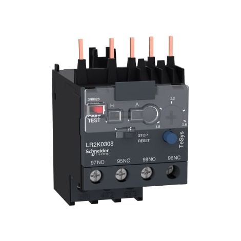 Relais de protection thermique moteur 1,8 à 2,6 A classe 10A - LR2K0308