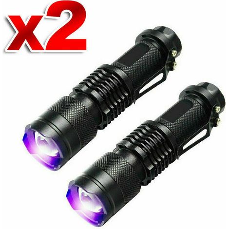 Mini-tragbare UV-LED-Taschenlampe (2 Stück)