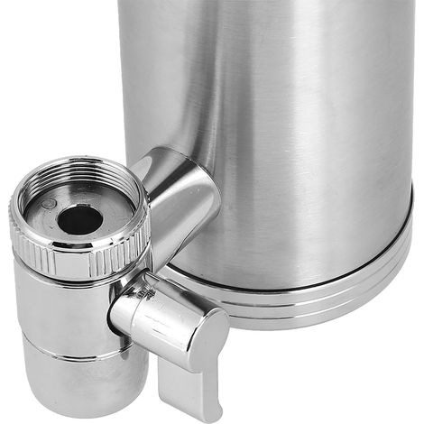 Filtre à eau de robinet monté sur 304 Stainless Steel pour réduire le chlore et le plomb avec 7 niveaux de filtration et double sortie (1/5)