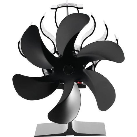 TAISHENGDA-Ventilateur de Poele a Bois,6 Pales Ventilateur Poele à Bois Alimenté pour Poêle à Bois/Cheminée/Gaz/Granulés/Bûches (6 Blade Ventilateur à Chaleur Supporter) (1/5)