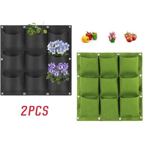 Culture Bag - Unspecified - 50x50cm - Felt - Black, Green - 2 pieces