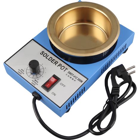 [JAMAIS UTILISÉ]Pot à souder 300 W 100 mm 1200 g en acier inoxydable, bain de soudure compact à température réglable pour le soudage et le brasage (1/5)