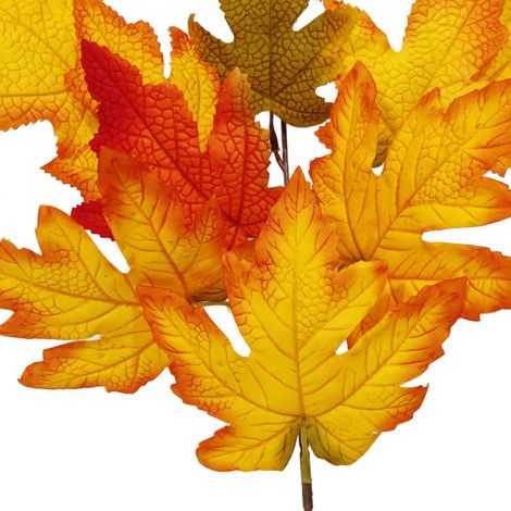 Branche de feuilles d'érable artificielles 60 x 35 cm, fausses feuilles d'automne, centre de table rouge pour la maison ou une ferme (1/5)