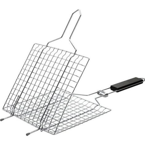 Panier à Grill en Acier Inoxydable 304 – Compatible Barbecue Gaz, Charbon, Fumoir – Usage Intérieur/Extérieur (1/5)