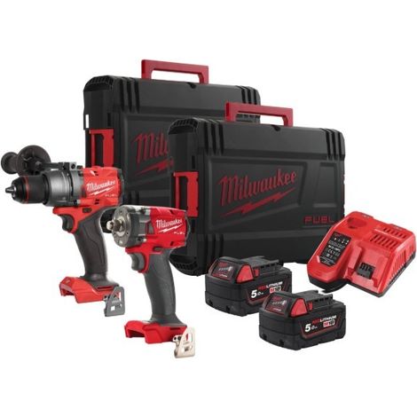 Kit trapano e chiave a percussione M18 Milwaukee 4933492521