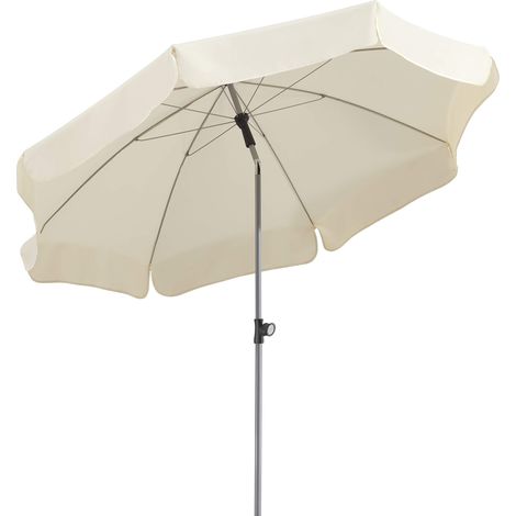 Parasol Locarno, Nature, env. 200 cm Ø, en 8 Parties, Rond, Naturel (1/5)