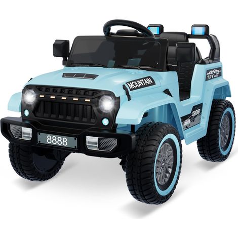 GARVEE Kinder Elektroauto 12V mit 2.4G Fernbedienung, 2x35W Motor, Musik über Bluetooth & USB, Sicherheitsgurt, Kinderfahrzeug ab 3 Jahren für Indoor & Outdoor, Blau (1/5)