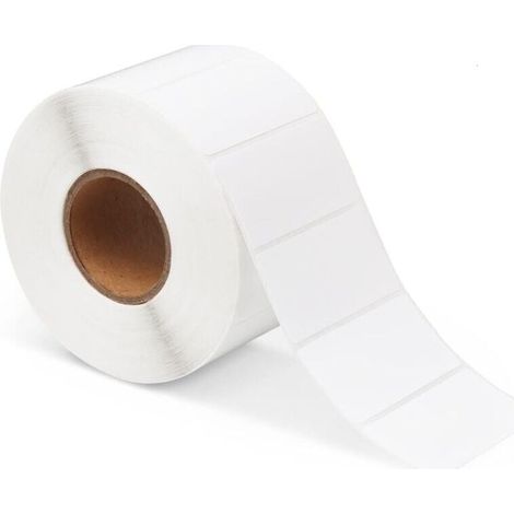 Etiquettes Adhésives, 1 Rouleaux 1000 Étiquettes Blanches Unies Autocollantes, 6030mm Étiquettes Auto Adhésives pour Imprimer Les Adresses de Courrier Mailing, Étiquette de Prix