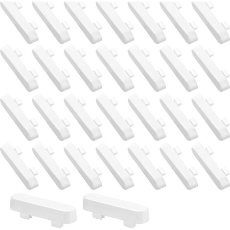 Cache Trous Pour Fenêtre PVC - 30 Pieces - ABS Blanc - 40 X 12 Mm - Bouchon Écoulement - Installation Sans Outil