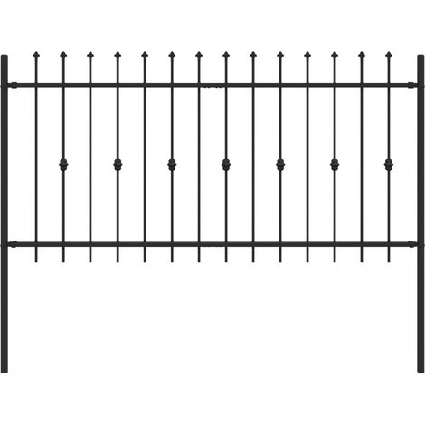 Maison Exclusive - Spießzaun Asten Schwarz 200 x 150 cm Pulverbes