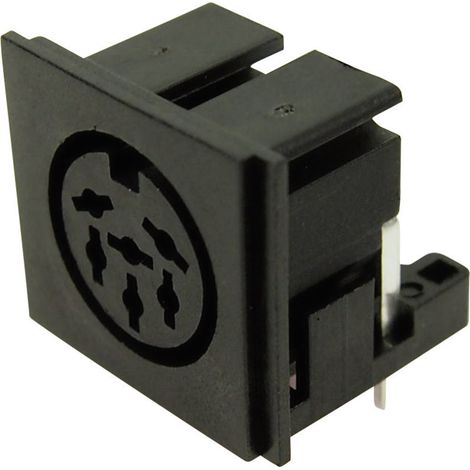 Cliff FC680806 DIN-Rundsteckverbinder Buchse, Einbau horizontal Polzahl: 6  Schwarz 1 St.