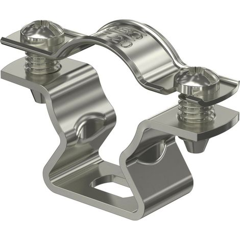 OBO Bettermann Abrazadera distanciadora con agujero oblongo 17-20mm acero inoxidable, resistente a la corrosión A2 1.4301, 1362984