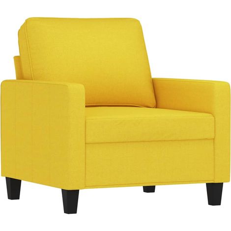 Fauteuil de Salon,Chaise,Fauteuil Jaune clair 60 cm Tissu CFW159722 (1/5)