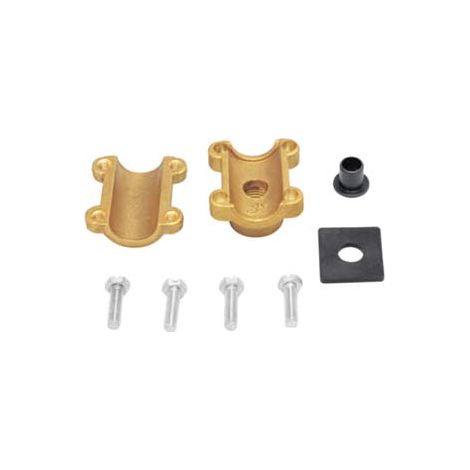 PRESA A STAFFA IN OTTONE PER TUBO  uscita filetto F 1/2 x 1
