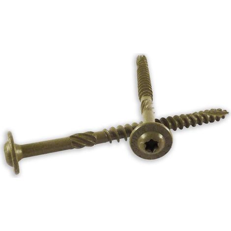 Attaches St516 X 518b 5/40,6 cm par 5–1/20,3 cm Longueur ronde Rondelle Tête Vis pour bois d'extérieur, 250-pack (1/3)