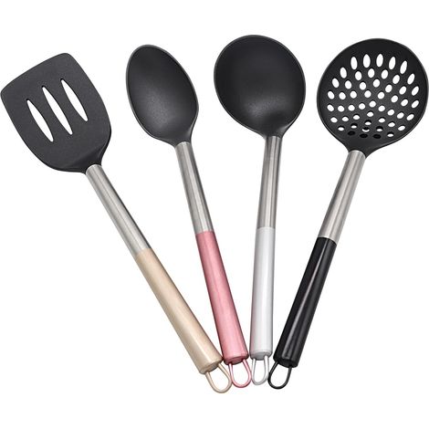 Set 4 mestoli nylon e acciaio Mopita Flou colorato (1/5)
