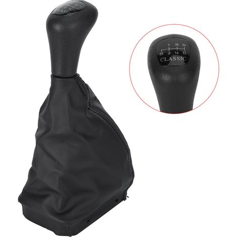 Schaltknauf mit PU-Schutz für Mercedes W202/W208/W210 – Schwarzer Lederknaufbezug (1/5)