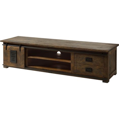 TV-Board Mango 200x55x50 braun lackiert RAILWAY 436