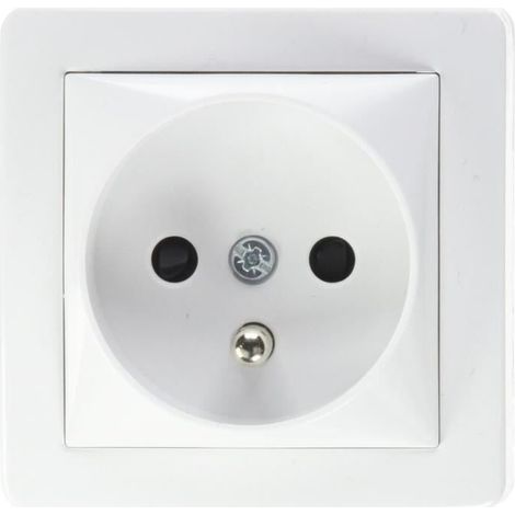 Schneider Electric – Prise de courant 2P+T 16 A – Connexion automatique – Installation en saillie – Mécanisme compact et résistant – Pour rénovation électrique