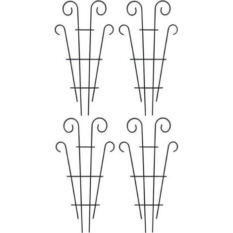 Support pour plantes - Lot de 4 - Support pour plantes - Métal - Accessoires de jardin - Jardinage - Plantes grimpantes - Su (1/5)