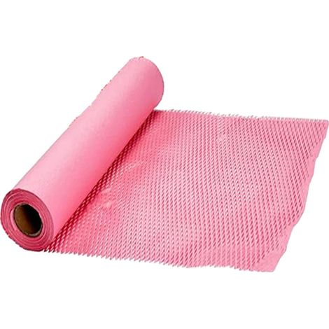 Papel protector tipo panal, material ecológico, uso versátil, rosa, 30 cm x 10 m (1/2)
