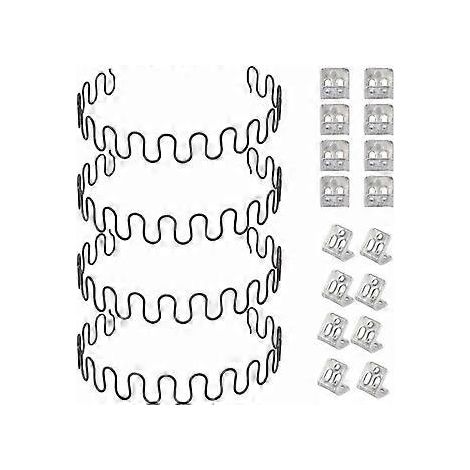 Ersatz-Ressorts für Canapes, 4 Teile, 50,8 cm, mit 8 Clips und S, 4,0 Durchmesser Durchmesser Kit zur Reparatur von Ressorts für Canapes für die Dekoration