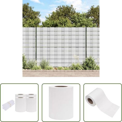 vidaXL Protection de la vie privée -  Écrans d'intimité de jardin 4 pcs PVC 35x0,19 m Blanc (1/5)