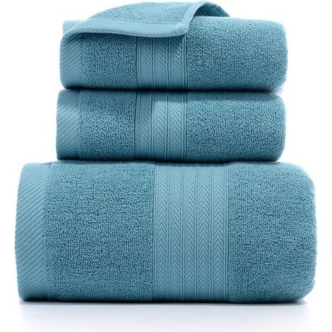 Set di asciugamani per la famiglia, 3 pezzi: 1 telo da bagno + 2 asciugamani per il viso (1/5)