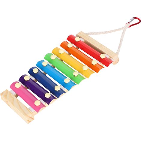 Poulet suspendu, jouet sonore perroquet coq picorant xylophone décoratif avec différents sons (1/5)