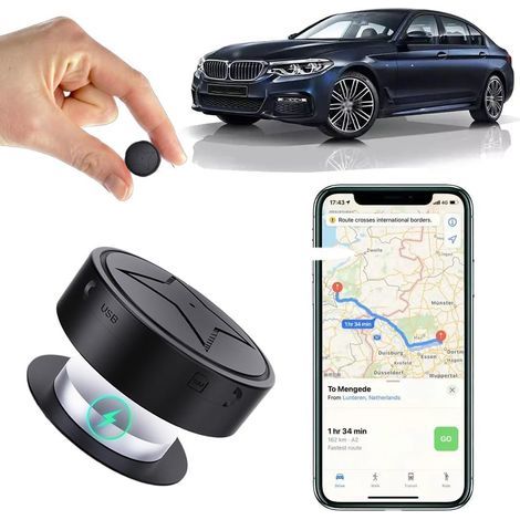 Traceur GPS - Suivi Véhicule Magnétique - Sans Abonnement - Autonomie Longue Durée - Enregistrement Sonore - Geofencing - Compatible App Mobile - 1 Pièce (1/5)