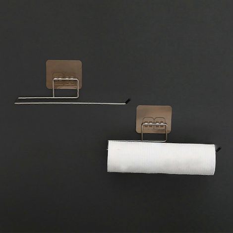 Porte-serviettes mural, support pour torchons jetables, barre en acier inoxydable pour la cuisine et la salle de bain. (1/5)