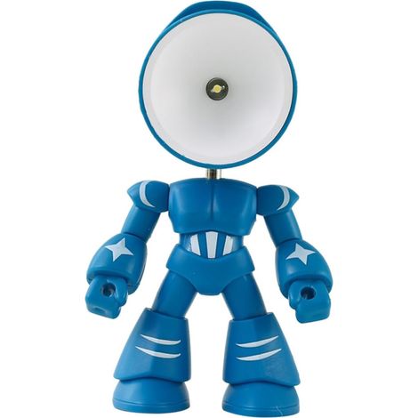 Lampe de Chevet Robot Veilleuse Esthétique Légère en Pvc Surface Lisse, Fonctionnant 3 Piles Bouton, Maison Bureau (1/5)