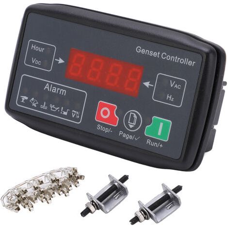 Module de Commande de Générateur, Contrôleur de Générateur de Démarrage Automatique à LED Module de Commande D'arrêt de Démarrage à 3 Phases pour Petit Panneau de Commande de Générateur de Moteur Dies (1/5)