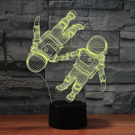 Lampe de nuit LED astronaute Nighdn Spaceman, 7 couleurs changeantes, veilleuse pour chambre d'enfant, cadeau d'anniversaire pour bébé, décoration de bureau ou de table