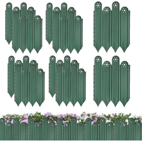 Ensemble de 10 bordures de jardin flexibles de 27 cm de haut et 2 m de long Barrières décoratives et protectrices pour pelouses, terrasses, pavés, jardins, patios et massifs de fleurs (1/4)