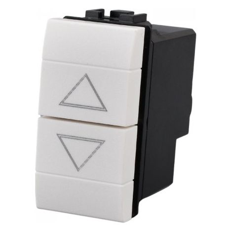 Commutatore 10A 220V Per Tapparelle MBL Bianco 1M Compatibile Bticino Living Light BLB1204