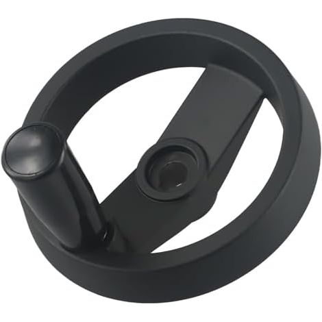 Roue à rayons pliable avec poignée rotative en alliage d'aluminium pour fraiseuse, tour et meuleuse, réglage précis pour machines à outils industrielles, noir, (1/5)