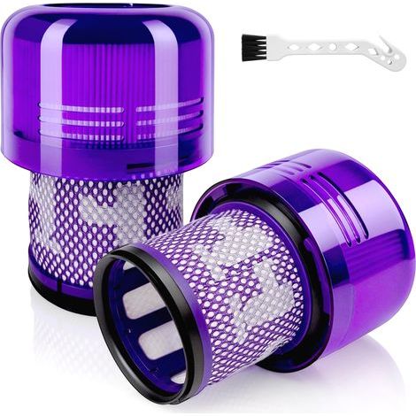 Filtres compatibles avec v11, 2 filtres de rechange pour aspirateur V11 Animal/Absolute/Fluffy/Torque Drive/Complete Pro, V15 Detect SV14, avec 1 brosse de nettoyage (1/5)