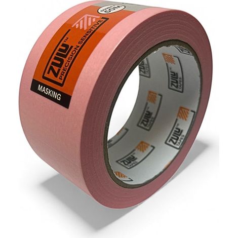 Zulu Precision Sensitive Indoor Pink Painters Masking Tape - 50mm x 50m (14 days), 1 Pack