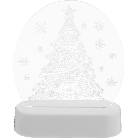Veilleuse décorative, lampe de bureau, cadeau de Noël, lampe à vision 3D (sapin de Noël) (1/5)
