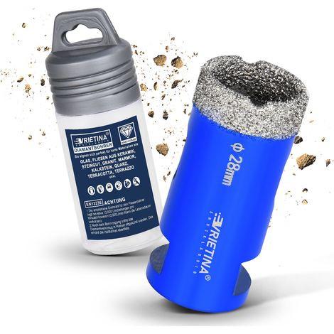 Foret à Carrelage 28mm Trépans Diamant Carrelage M14 pour Meuleuse D'angle Grès Cérame, Porcelaine Marbre Granit Céramique Sec et Humide Scie Cloche Couronnes de Forage (1/5)