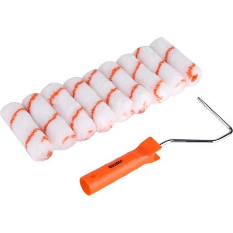 Kit De Rouleau De Peinture – Kit D'outils De Rouleau De Peinture Professionnel Remplaçable Pour Décoration Murale 10 Pièces 10 Cm (1/5)