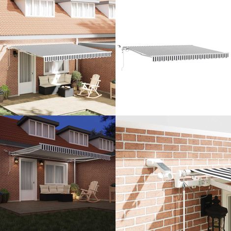 Markise Automatisch mit LED Anthrazit & Weiß 400x300 cm - Markise - Sonnenschutz - Gartendekoration - Outdoor Möbel - Terrasse - Home & Living (1/5)