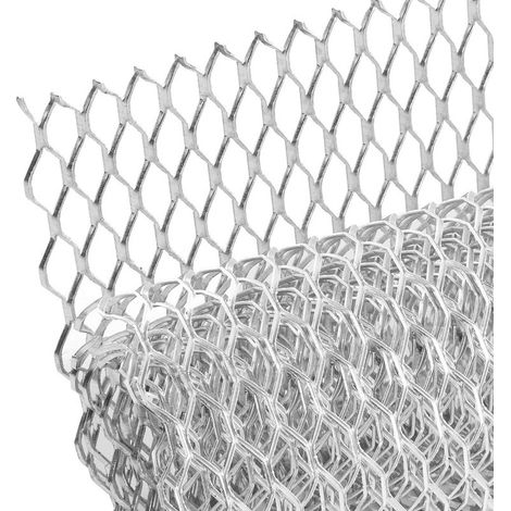 Grille en aluminium, 100 x 33 cm, grille de ventilation, résistante à la corrosion (trou de 11 x 25 mm). (1/5)