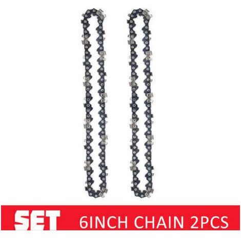Chaine de Tronconneuse 6 Pouces 2pcs Chaine Carbure pour Tronconneuse 45 cm (6 pouces)