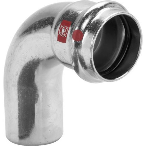 Viega Prestabo Bogen 558192 15 mm, 90Grad, Stahl unlegiert, SC-Contur, Einsteckende (1/3)