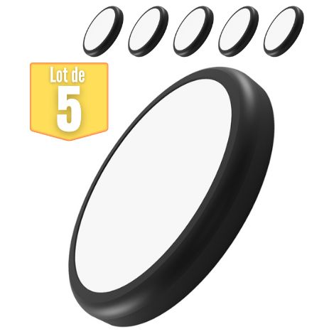 Lot de 5 Plafonniers saillies noir 20W 2000lm IP40 (1/4)