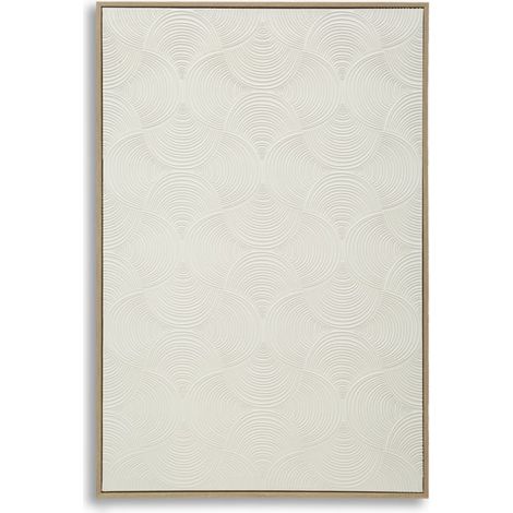 Dipinto su tela Semplicity B materico bianco con cornice, 80x120 cm (1/5)