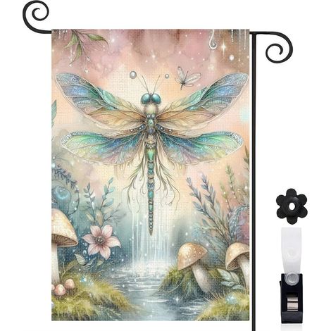 Drapeau de jardin décoratif décoration maison toile épaisse double face 30 x 45 cm pour entrée maison (1/5)